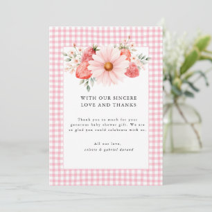 Remerciements Carte de remerciement pour Baby Shower Berry Sweet