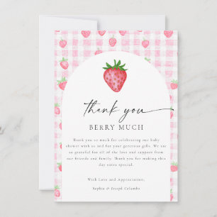 Remerciements Carte de remerciement pour Baby Shower Berry Sweet