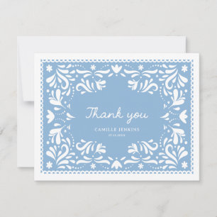 Remerciements Carte de remerciement pour Baby Shower Blue Papel