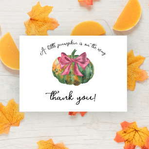 Remerciements Carte de remerciement pour baby shower d'automne a