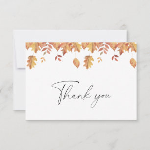 Remerciements Carte de remerciement pour baby shower d'automne a