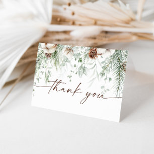 Remerciements Carte de remerciement pour Baby Shower d'hiver