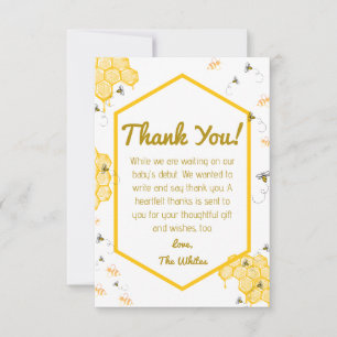 Remerciements Carte de Remerciement pour Baby Shower "Doux comme