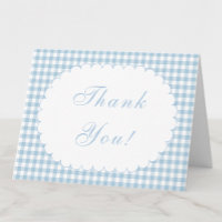 Carte de remerciement pour baby shower Dusty Blue