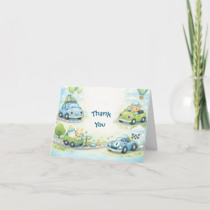 Remerciements Carte de remerciement pour Baby Shower garçon thèm