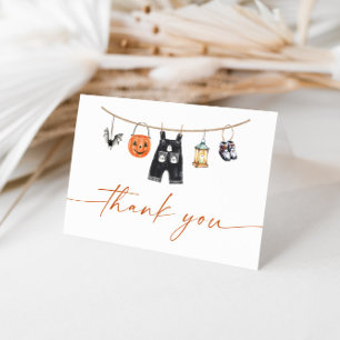 Remerciements Carte de remerciement pour Baby Shower Halloween,