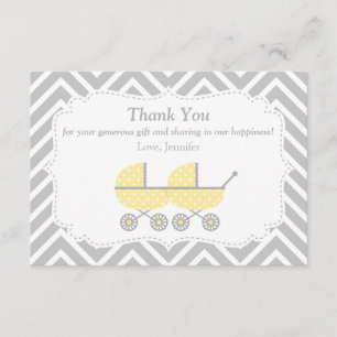 Remerciements Carte de remerciement pour Baby Shower Jumeaux Pou