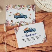 Carte de remerciement pour Baby Shower Little Pump