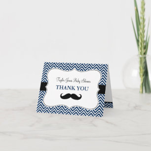 Remerciements Carte de remerciement pour Baby Shower Oh Boy Mous