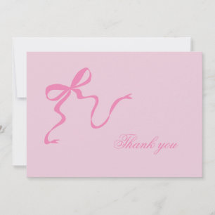 Remerciements Carte de remerciement pour Baby Shower Rose