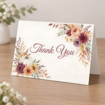 Carte de remerciement pour Baby Shower "Tombez amo