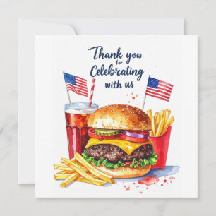 Remerciements Carte de remerciement pour barbecue de hot-dogs du