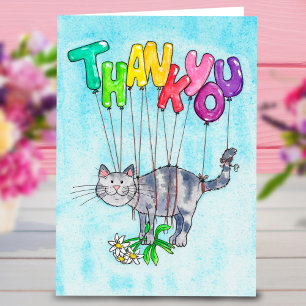 Remerciements Carte de remerciement pour chat par Nicole Janes