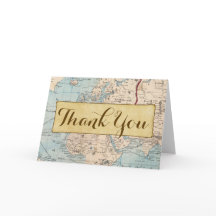 Carte de remerciement pour correspondance de carte