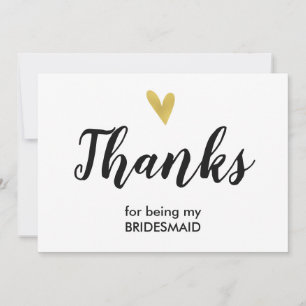Remerciements Carte de remerciement pour être ma demoiselle d'ho
