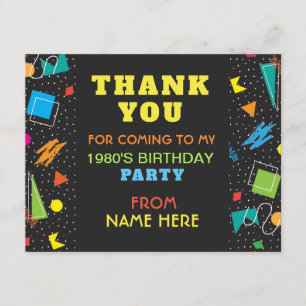Remerciements Carte de remerciement pour fête d'anniversaire 198