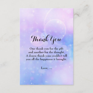 Remerciements Carte de remerciement pour fête d'anniversaire Pur