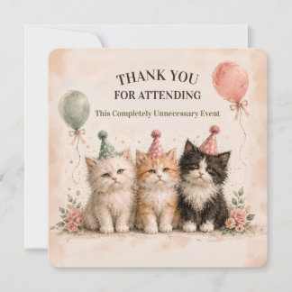 Remerciements Carte de remerciement pour fête d'anniversaire que