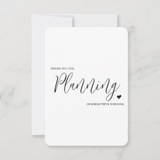 Remerciements Carte de remerciement pour fournisseur de mariage