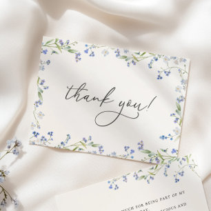 Remerciements Carte de remerciement pour la fête de mariage flor
