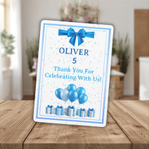 Carte de remerciement pour l'anniversaire des garç