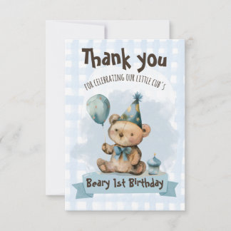 Remerciements Carte de remerciement pour le 1er anniversaire de 