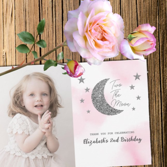 Remerciements Carte de remerciement pour le 2e anniversaire de T (Créateur téléchargé)