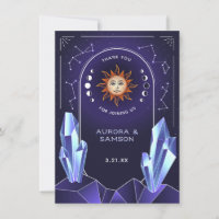 Carte de remerciement pour l'événement Mystic Sun