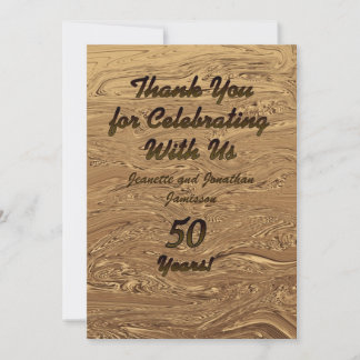 Remerciements Carte de remerciement pour noces d'or 50ème annive