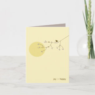 Remerciements Carte de remerciement pour nouveau-né Oiseau nicha