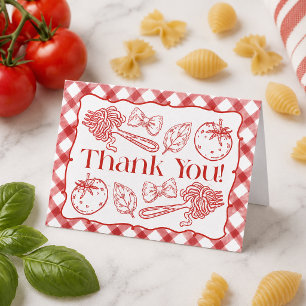 Remerciements Carte de remerciement pour pâtes italiennes dessin