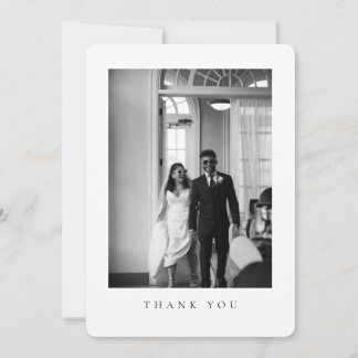 Remerciements Carte de remerciement ronde pour photo de mariage