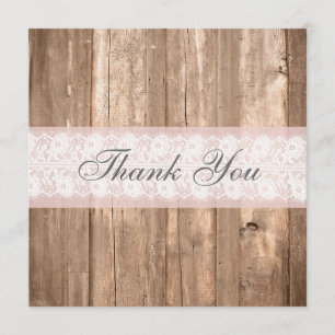 Remerciements Carte de remerciement rustique Shabby Chic