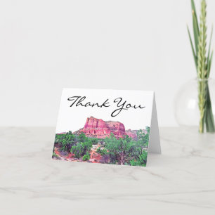 Remerciements Carte de remerciement Sedona Arizona Desert Mounta