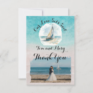 Remerciements Carte de remerciement Set Sail