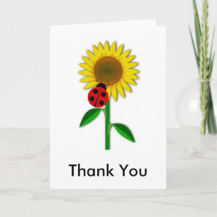 Remerciements Carte de remerciement tournesol joyeux