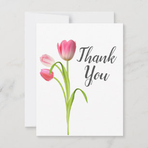 Remerciements Carte de remerciement Tulipe