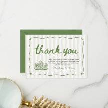 Carte de remerciement Vert Sauge Un Nouveau Chapit