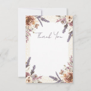 Remerciements Carte de remerciement vintage avec dentelle et bot