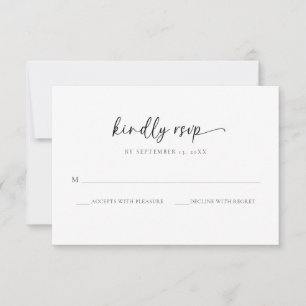 Remerciements Carte de réponse de mariage à monogramme simple él