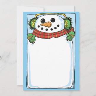 Remerciements Carte de résolution du Nouvel An Snowman