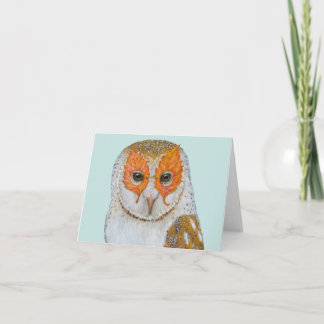 Remerciements carte de Rhonda le hibou des granges