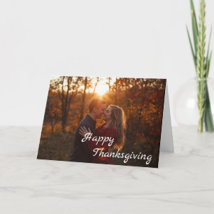 Remerciements Carte de Thanksgiving personnalisée avec lettrage
