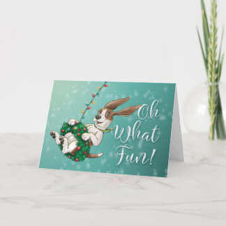 Remerciements Carte de vacances Basset Hound - Oh What Fun!