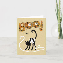 Carte de voeux BLANK Chat Noir Halloween