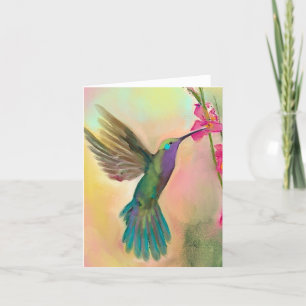 Remerciements Carte de voeux BLANK Hummingbird