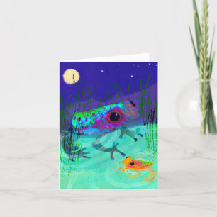 Remerciements Carte de voeux BLANK LUNE Frogs