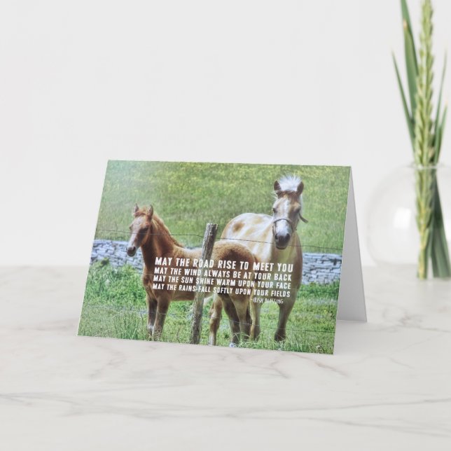 Remerciements Carte de voeux CELTIC PONIES (Devant)