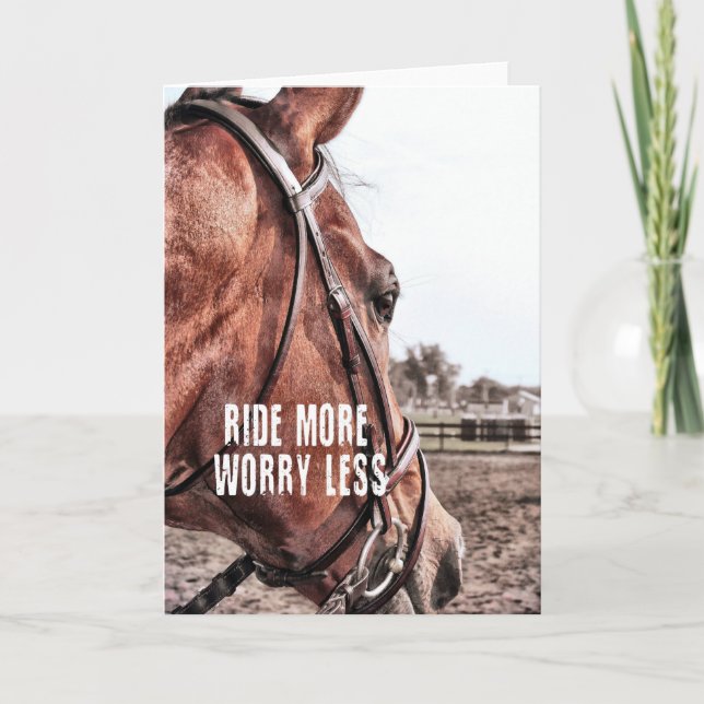 Remerciements Carte de voeux CHEVAL (Devant)