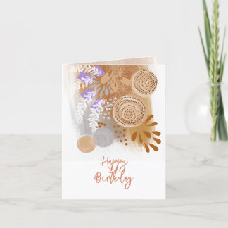 Remerciements Carte de vœux d'anniversaire florale abstraite